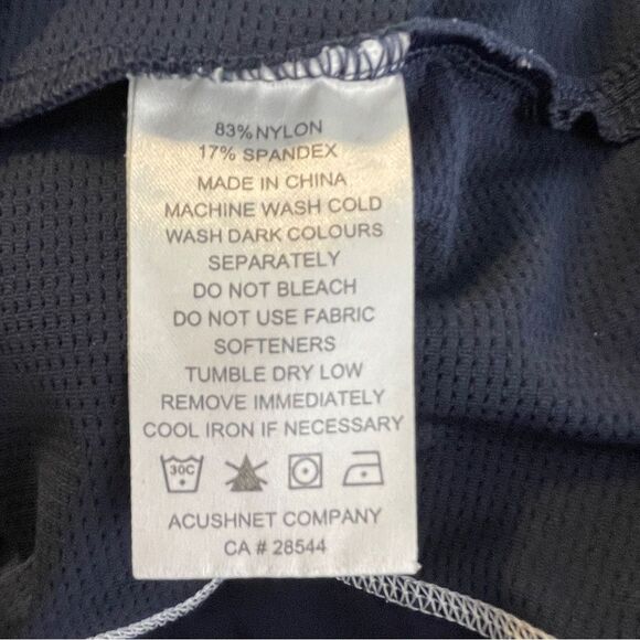 FootJoy Men’s Navy Tech Midlayer Quarter Zip Golf Pullover Size Large - Picture 13 of 13